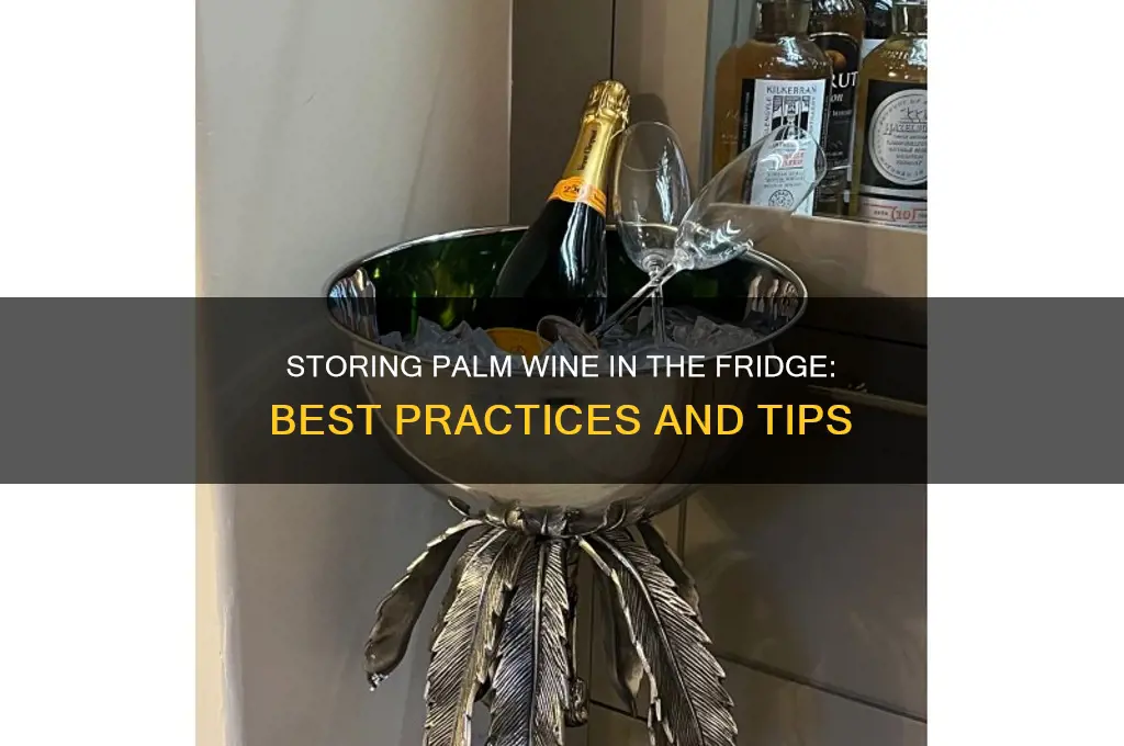 can you store palm wine in the refrigerator