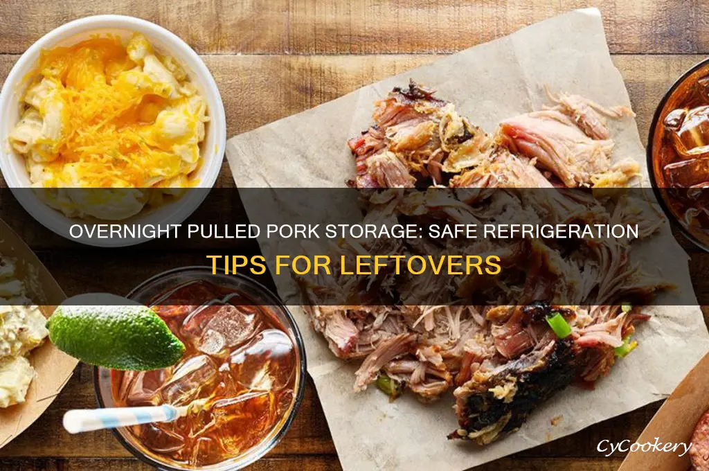 can you store pulled pork in refrigerator overnite