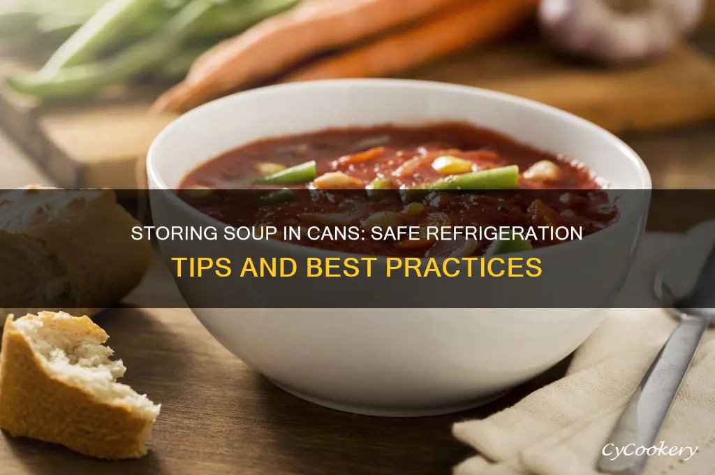 can you store soup in can in refrigerator