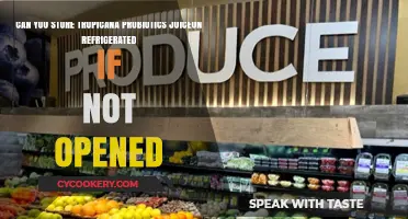 Can Tropicana Probiotics Juice Be Stored Unrefrigerated If Unopened?