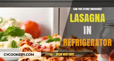 Storing Uncooked Lasagna: Refrigerator Tips for Freshness and Safety