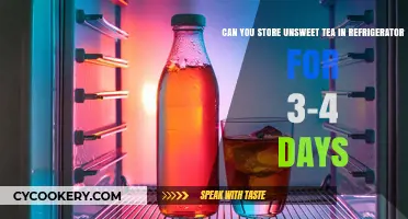 Storing Unsweet Tea: Refrigerator Shelf Life Tips for 3-4 Days