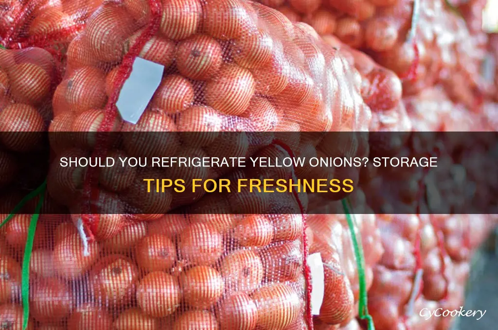 can you store yellow onions in the refrigerator
