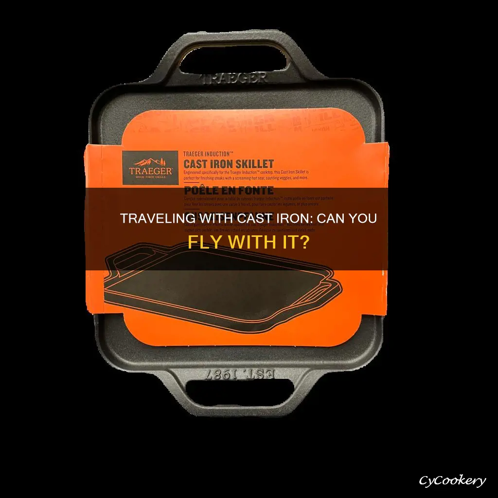 can you take a cast iron pan on airplane