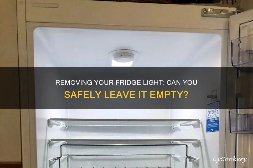 can you take a refrigerator light out without replacing it