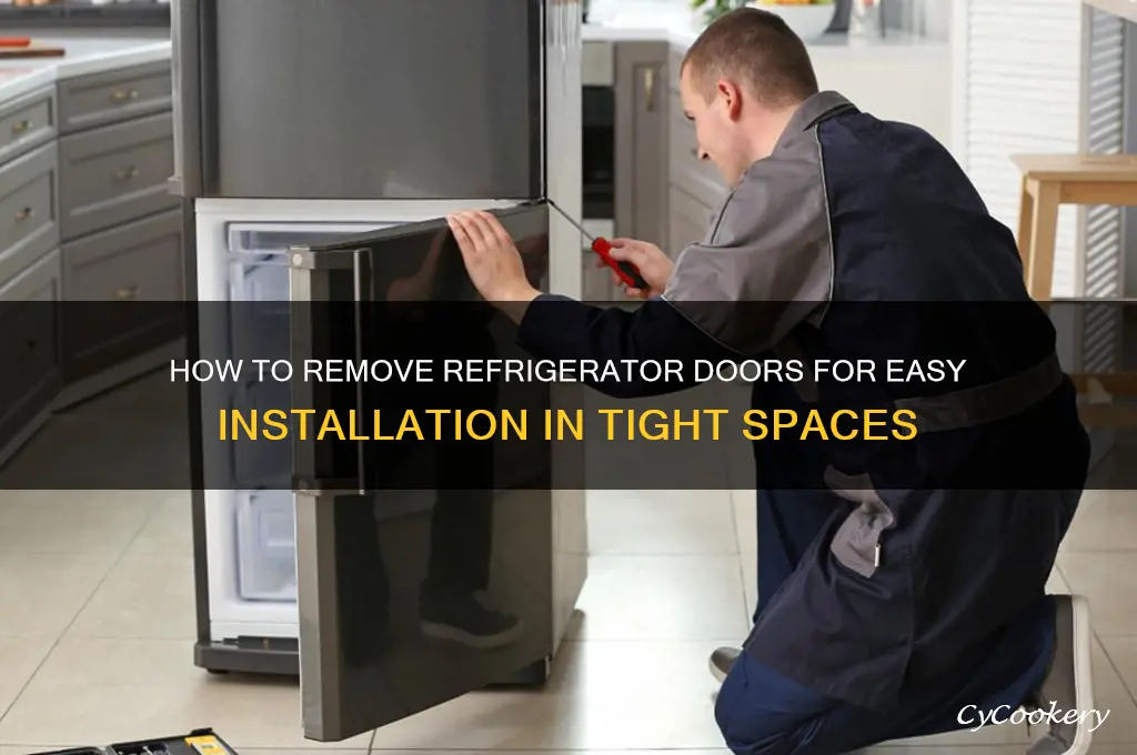 can you take off refrigerator door to fit