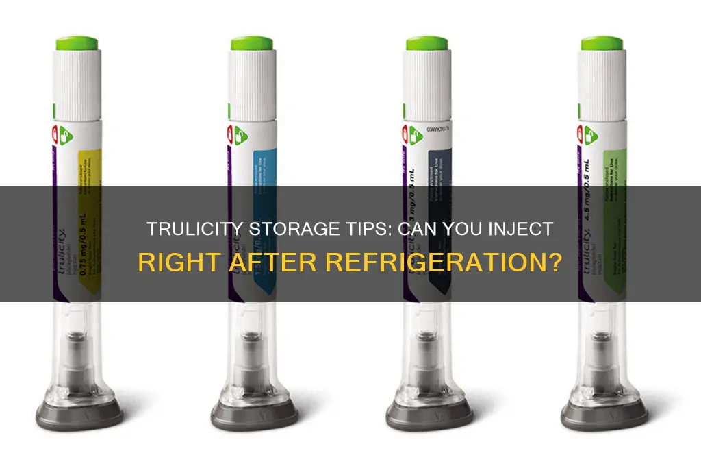 can you take trulicity right out of the refrigerator