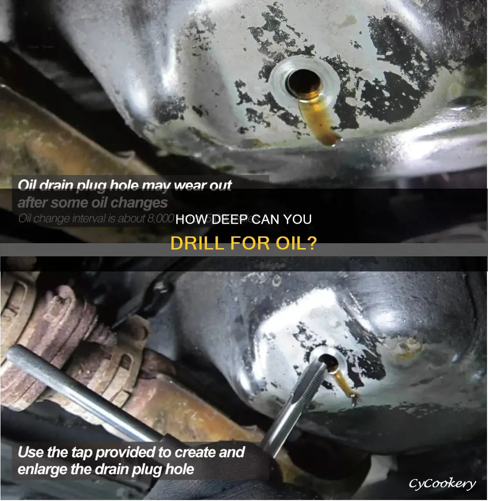 can you tap a oil pan to deep
