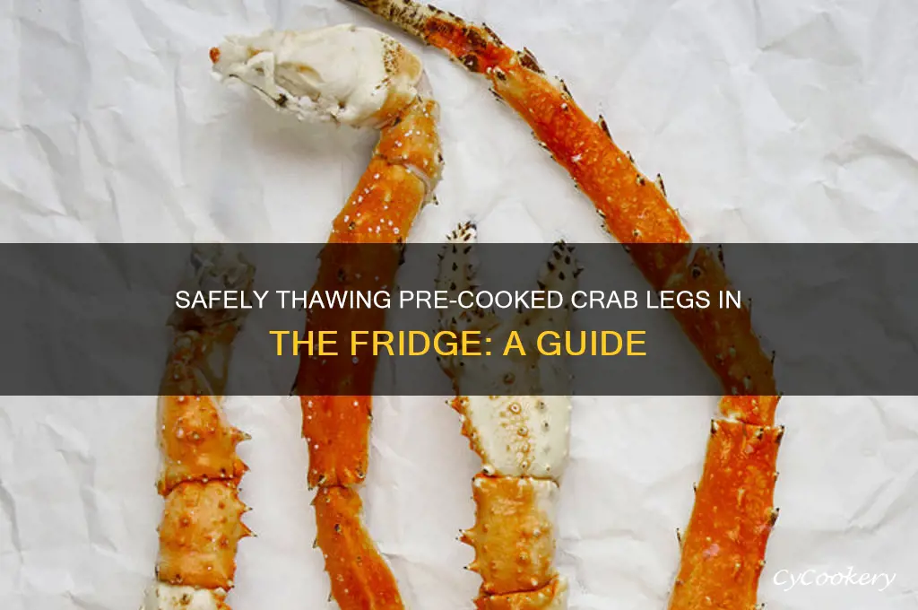 can you thaw frozen pre-cooked crab legs in the refrigerator
