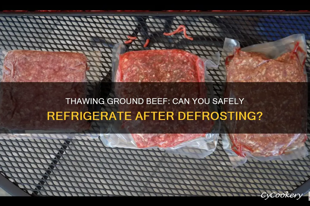 can you thaw ground bef and then refrigerate