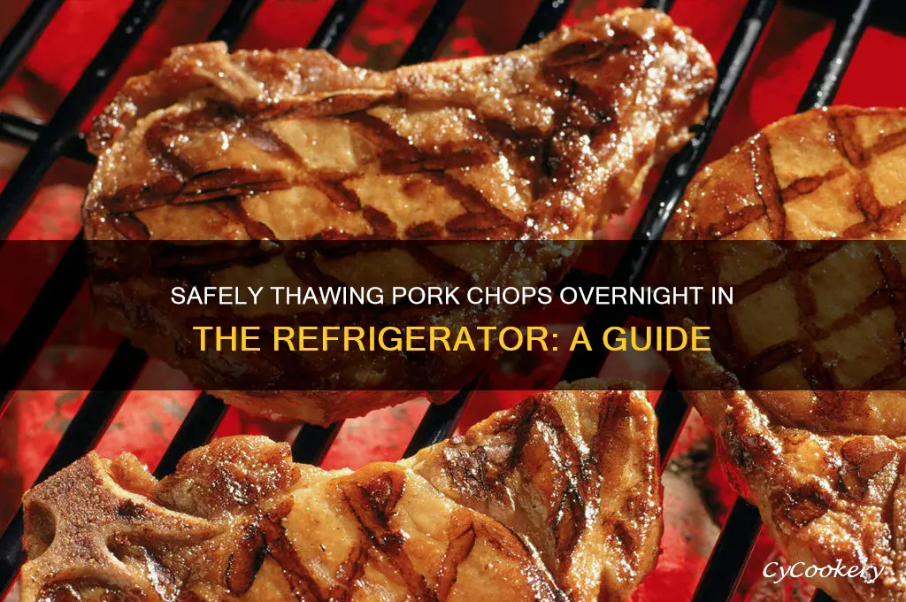 can you thaw pork chops out in refrigerator over night