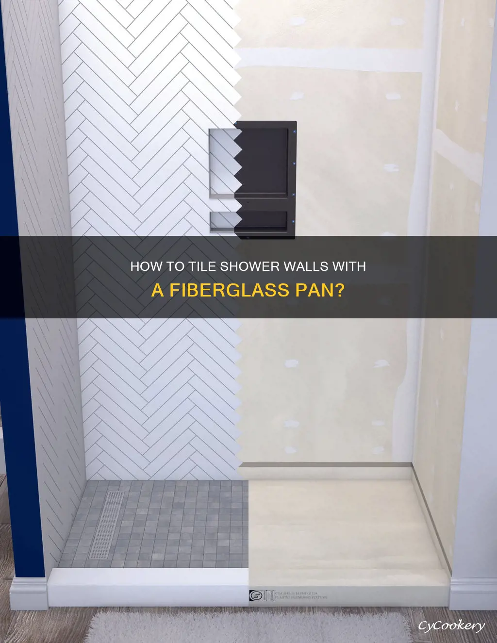 can you tile shower walls with a fiberglass pan