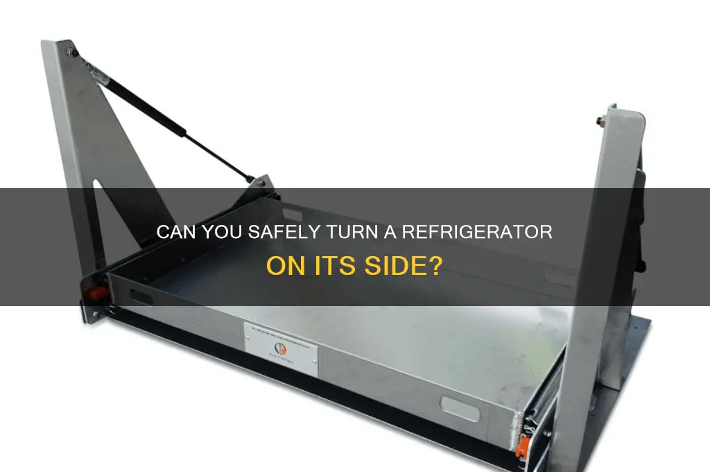 can you turn a refrigerator on its side