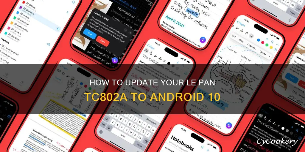 can you update android on le pan tc802a