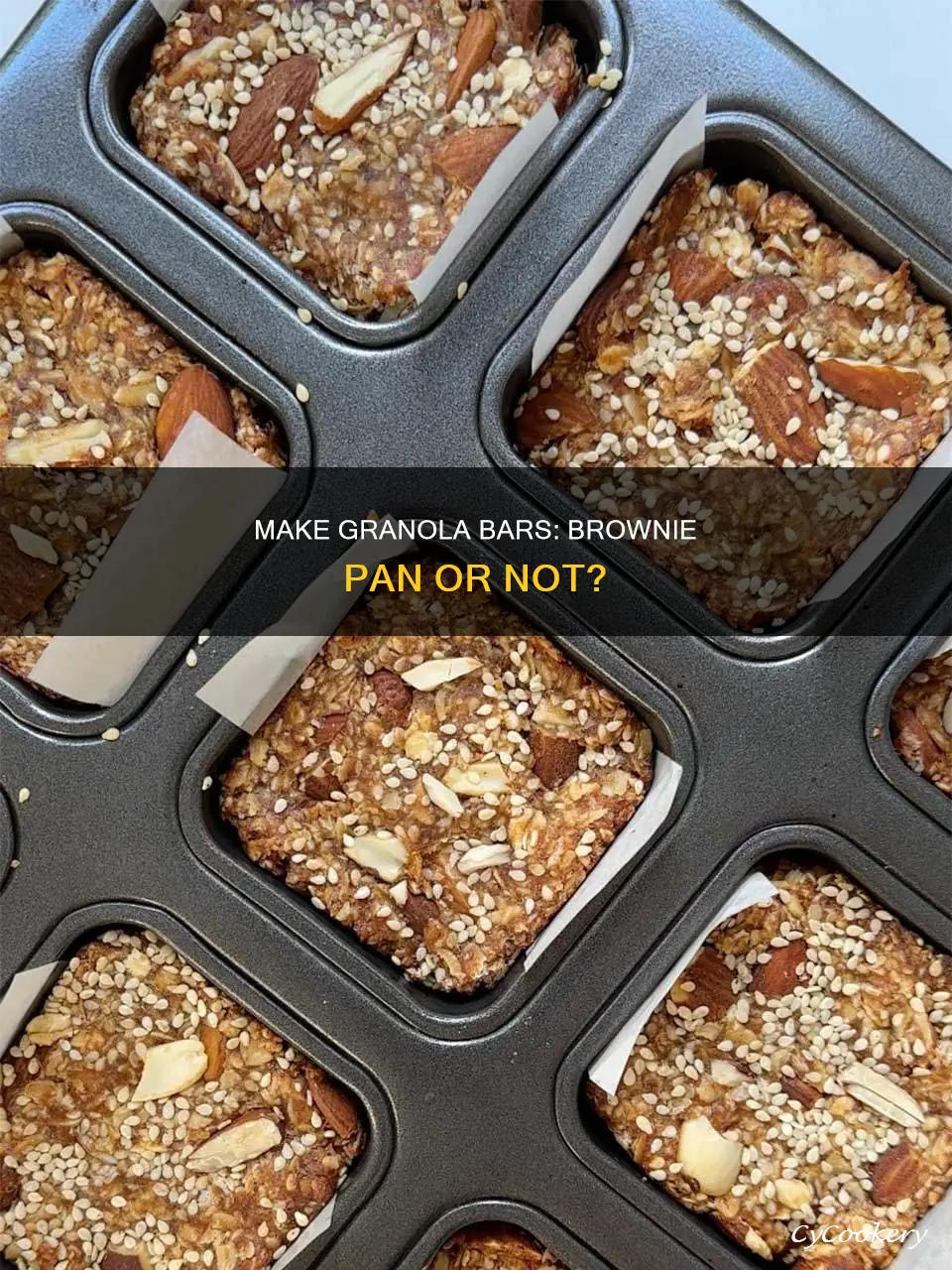 can you use a brownie pan for homemade granola bars