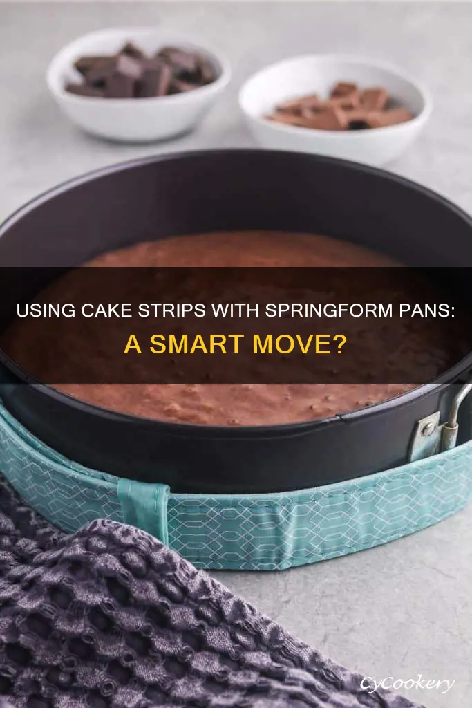 can you use a cake strip with springform cake pan