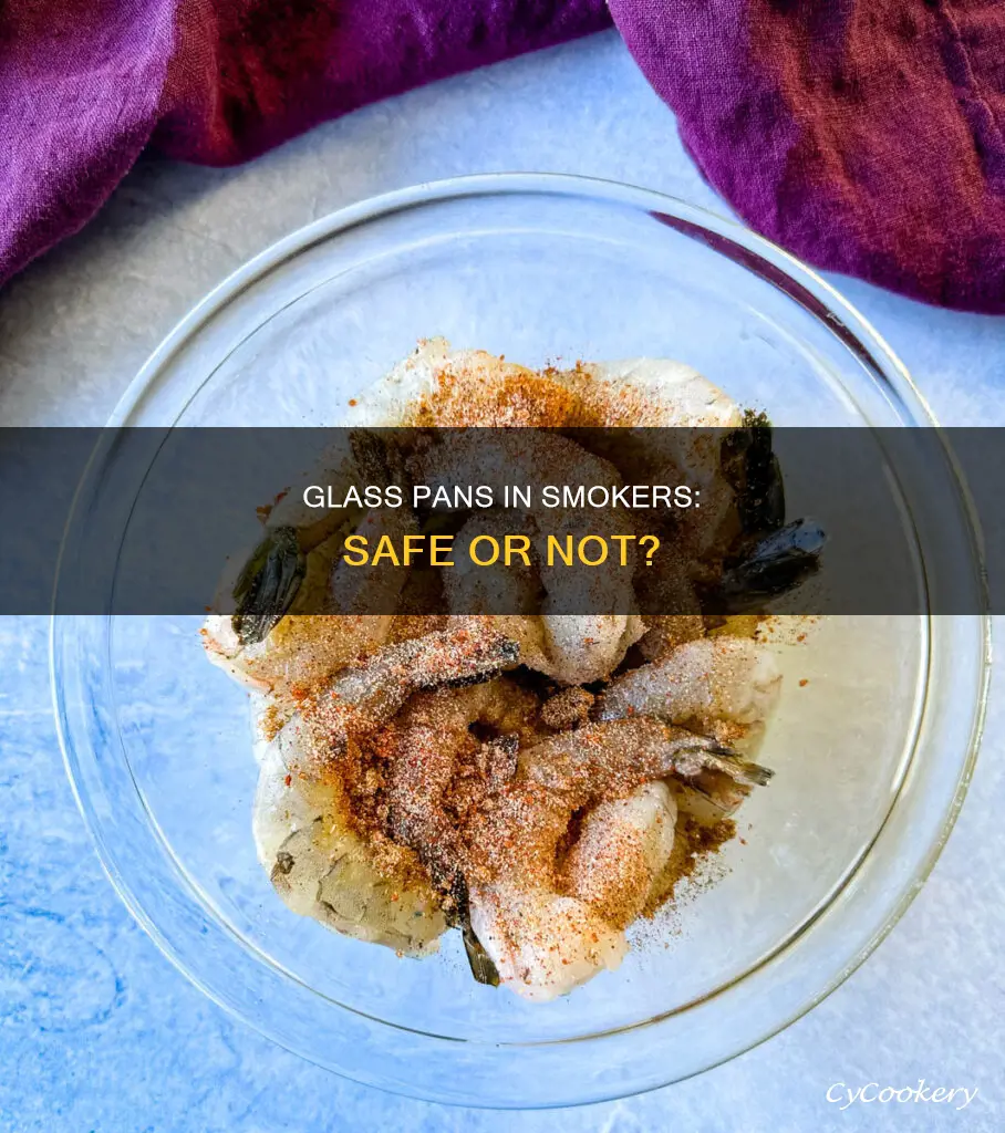 can you use a glass pan in a smoker