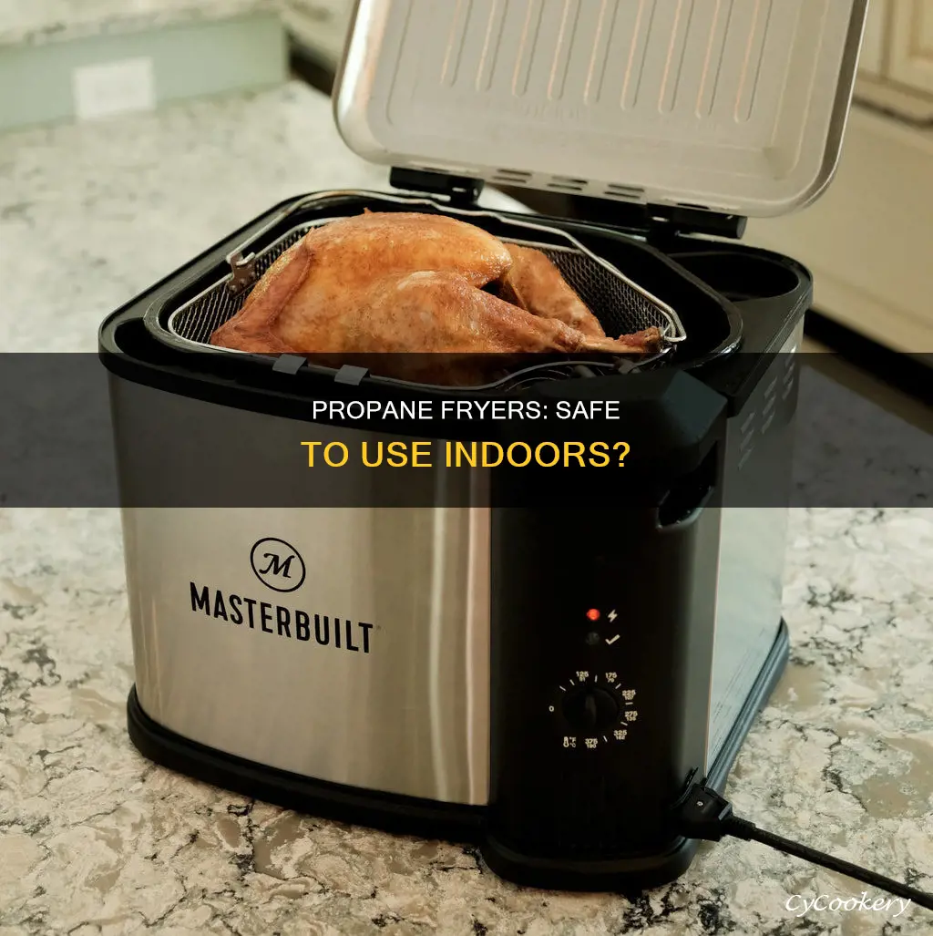 can you use a propane fryer indoors