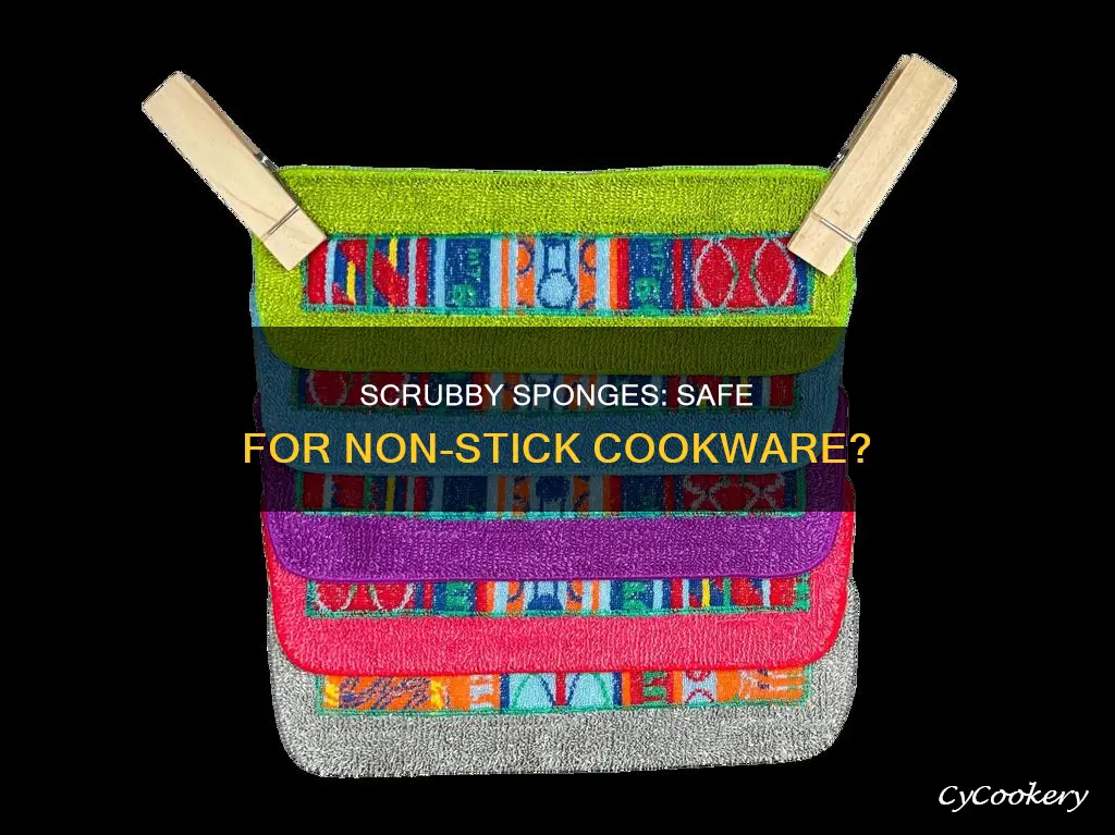 can you use a scrubby on teflon pans