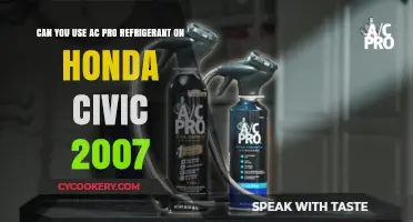 Using AC Pro Refrigerant in 2007 Honda Civic: Compatibility Guide