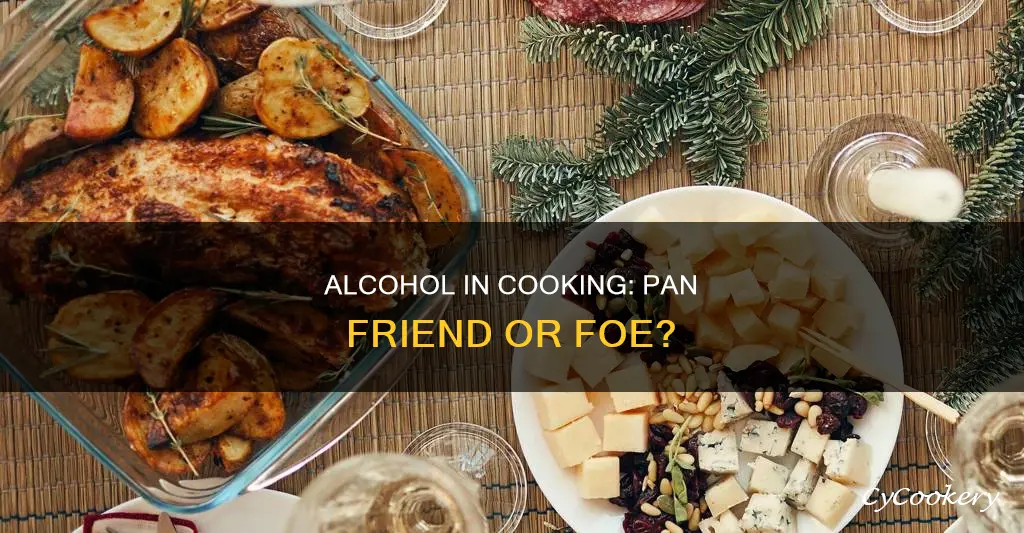 can you use alchol in pan for cooking