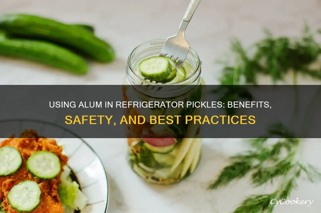 can you use alum in refrigerator pickles