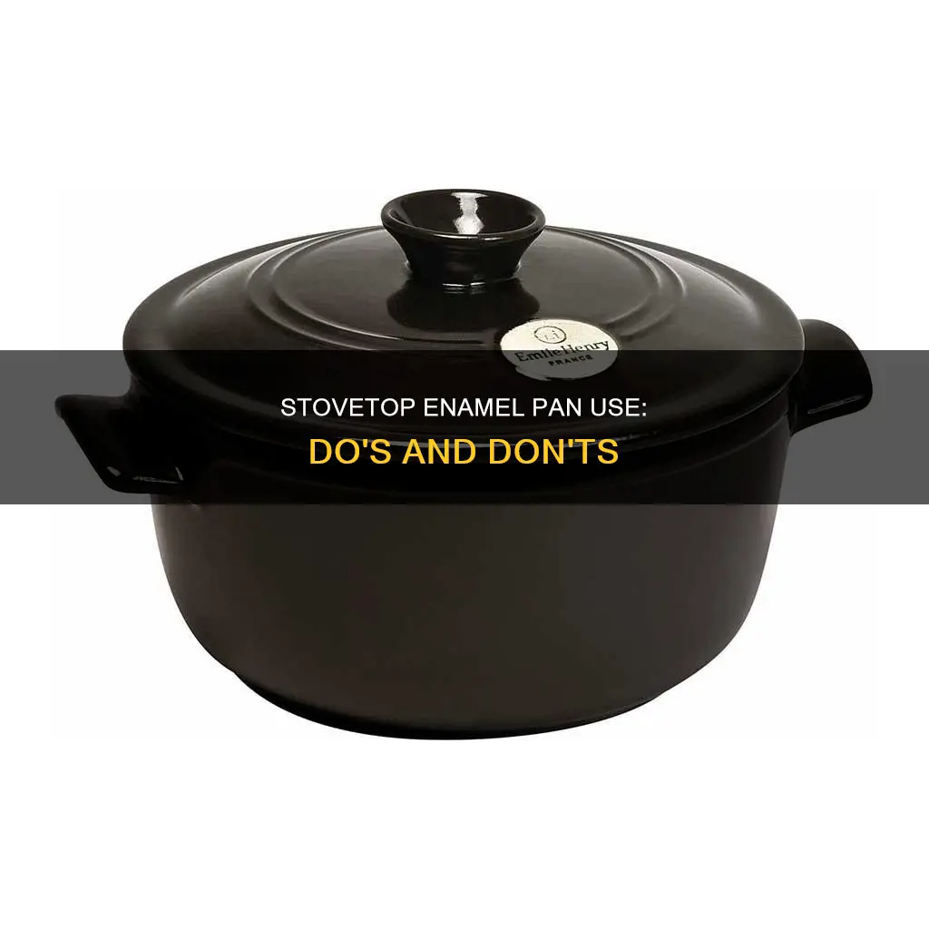 can you use an enameled pan on stove top