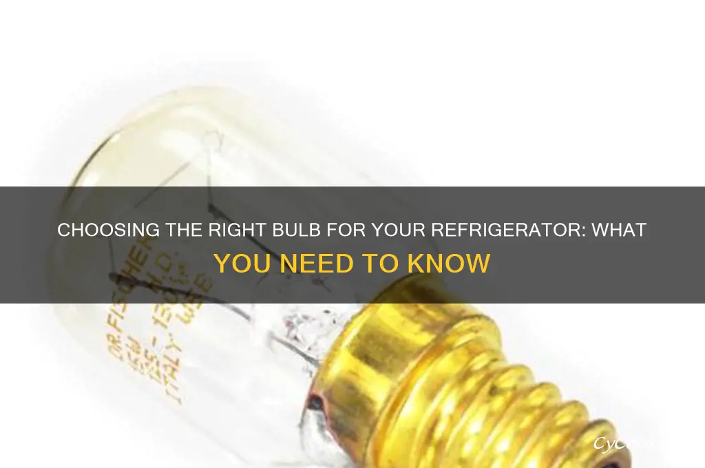 can you use any bulb for refrigerator