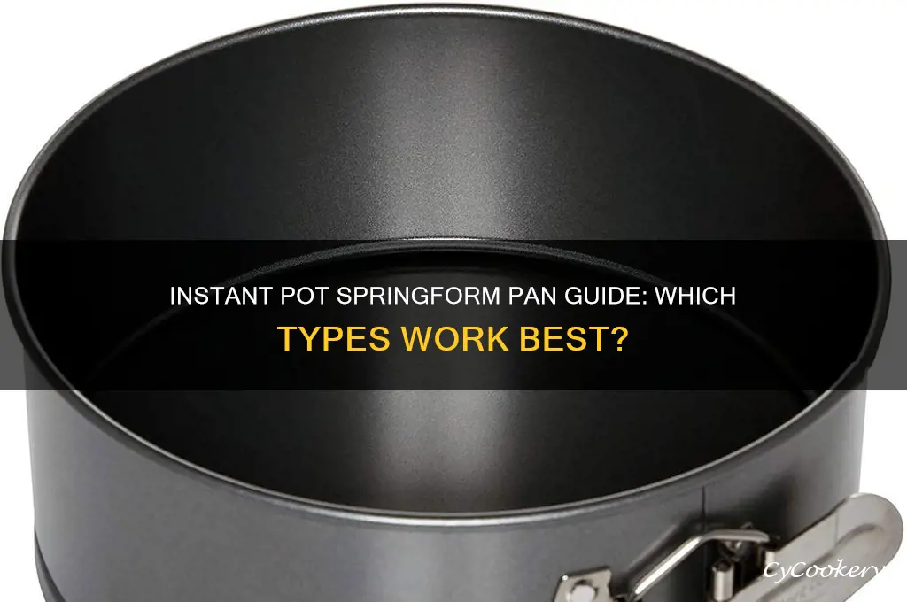 can you use any springform pan in an instant pot
