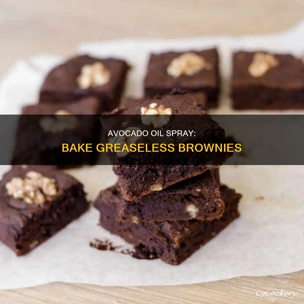 can you use avocado oil spray baking brownies grease pan