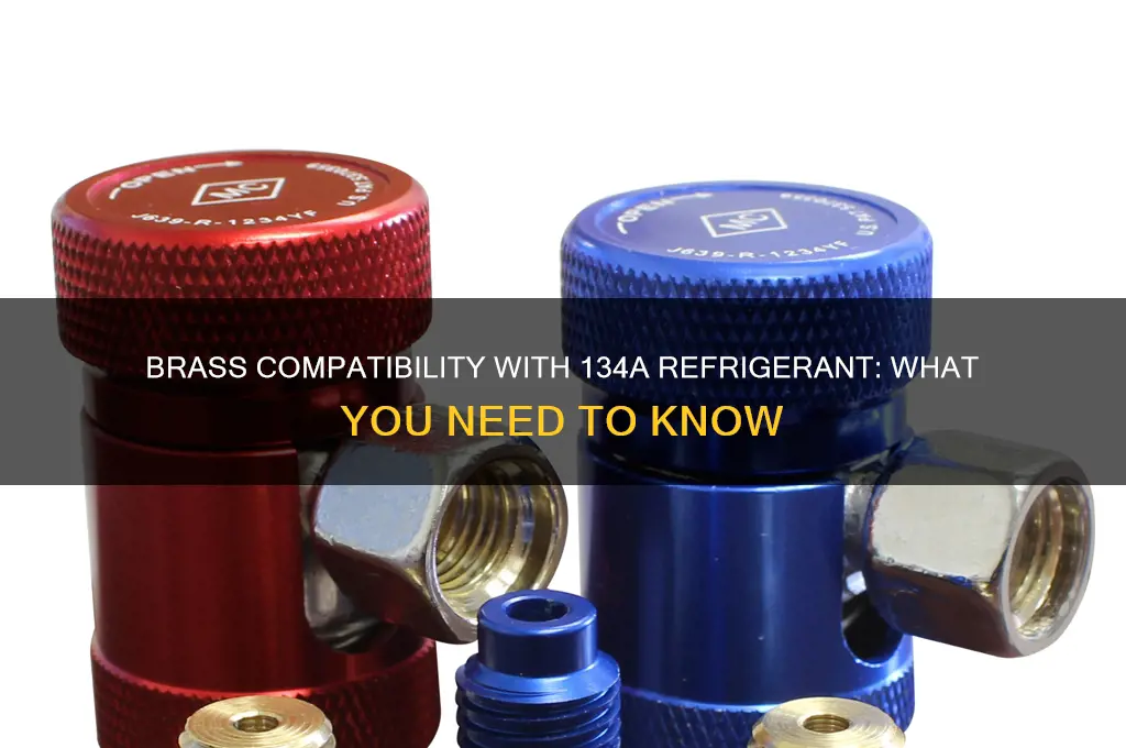 can you use brass with 134a refrigerant