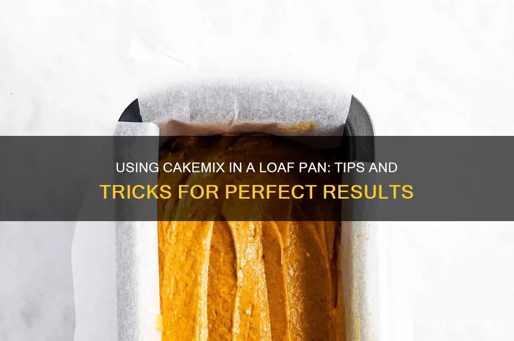 can you use cakemix in a loaf pan