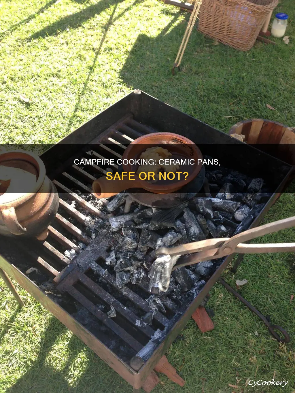 can you use ceramic pans on campfire