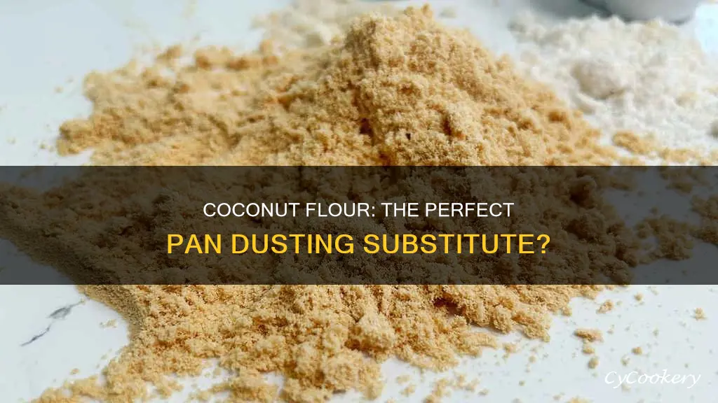 can you use coconut flour to dust a pan within