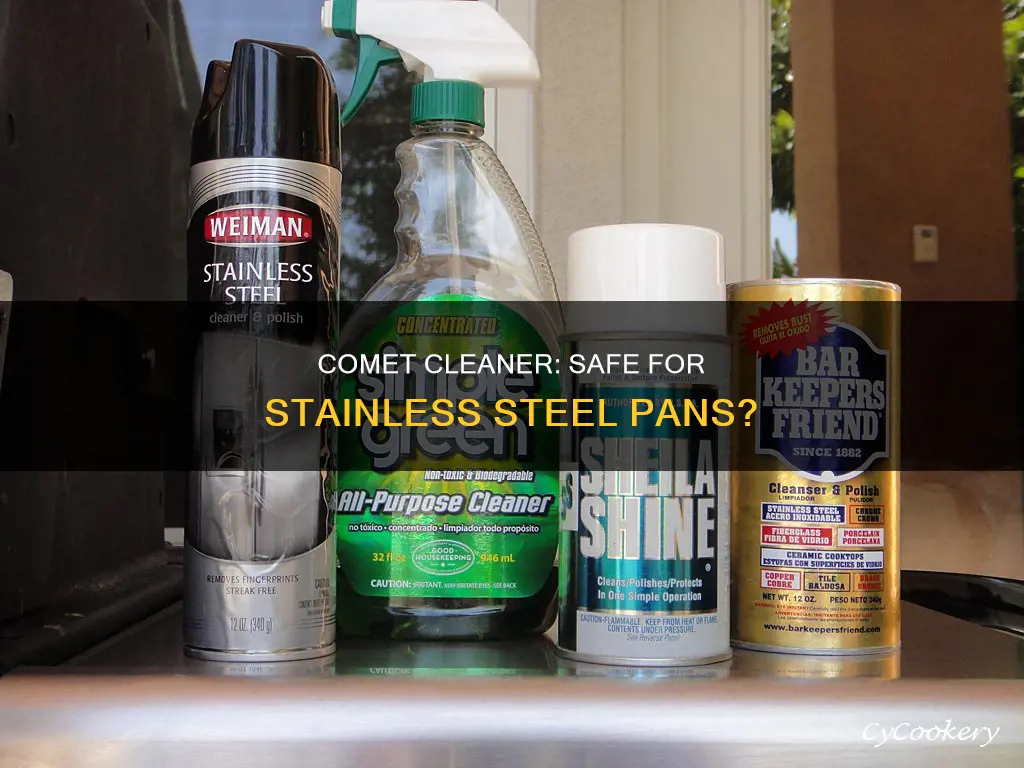 can you use comet on stainless steel pans