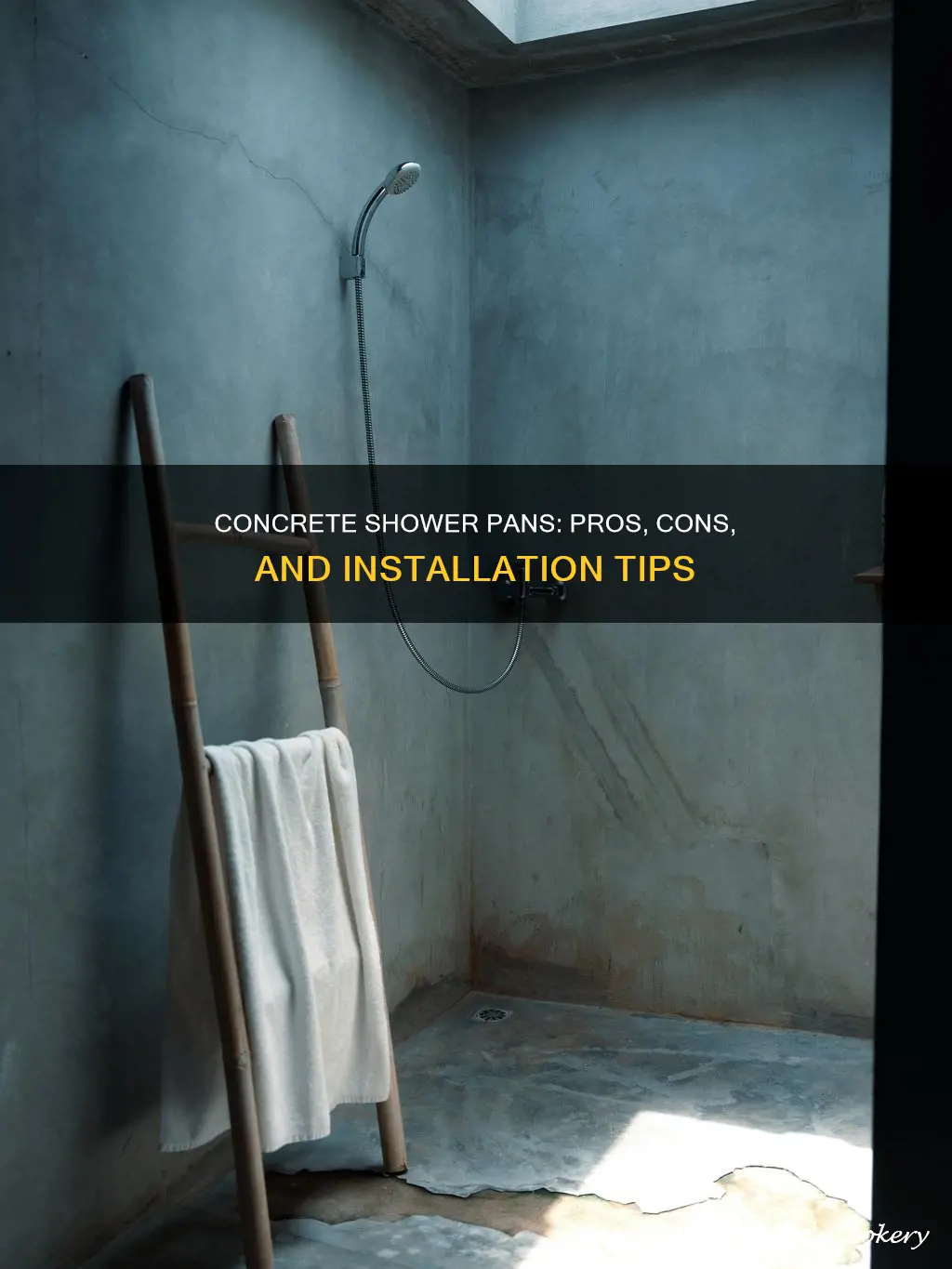 can you use concrete for a shower pan