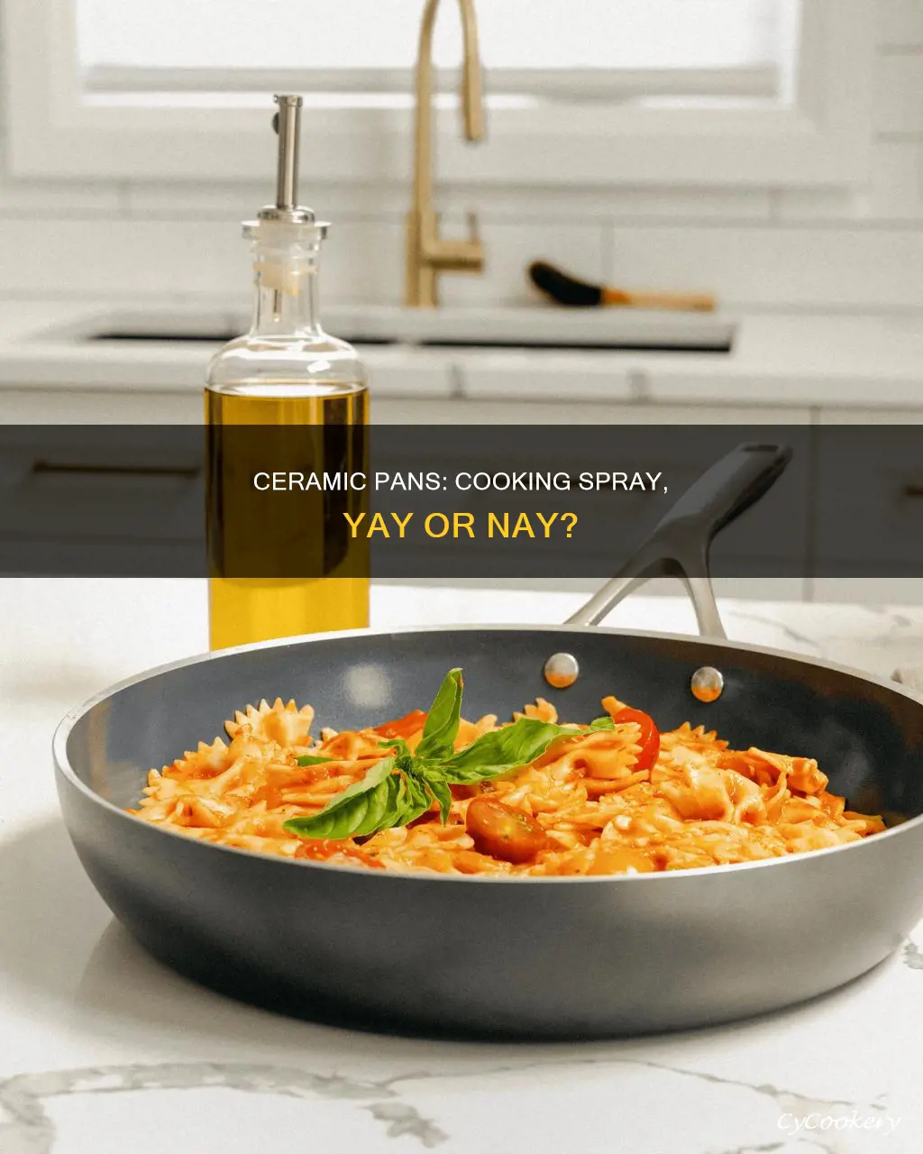 can you use cooking spray in ceramic pans