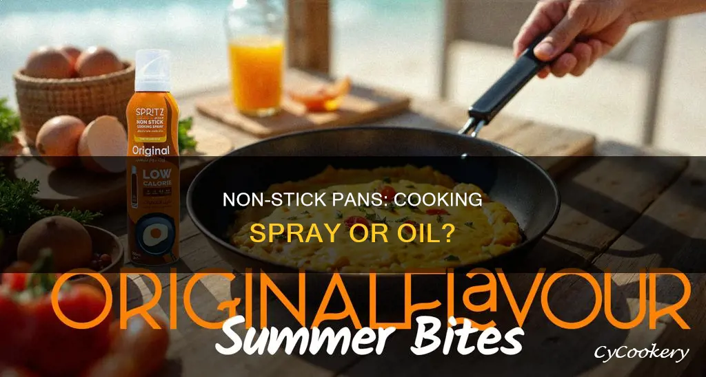 can you use cooking spray on a non stick pan