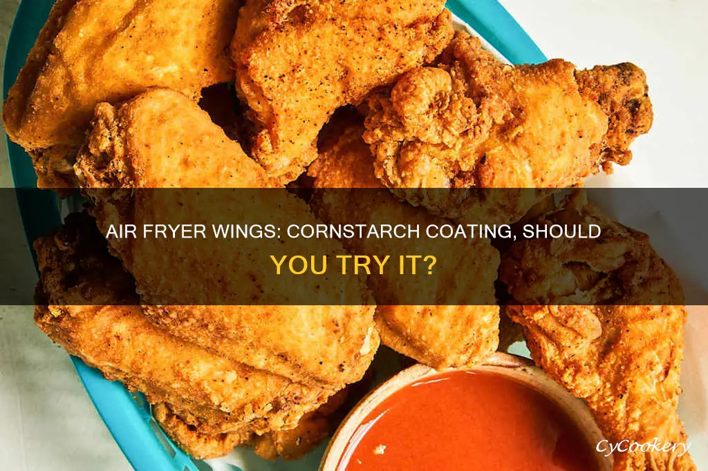 can you use cornstarch on wings in an air fryer