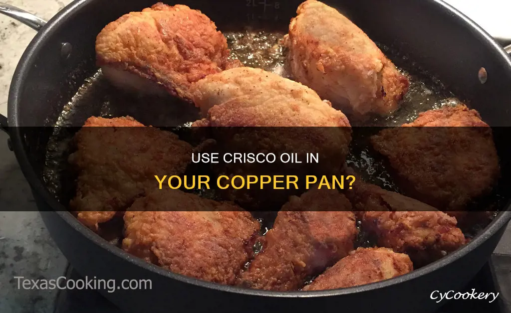 can you use crisco oil in copper pro square pan