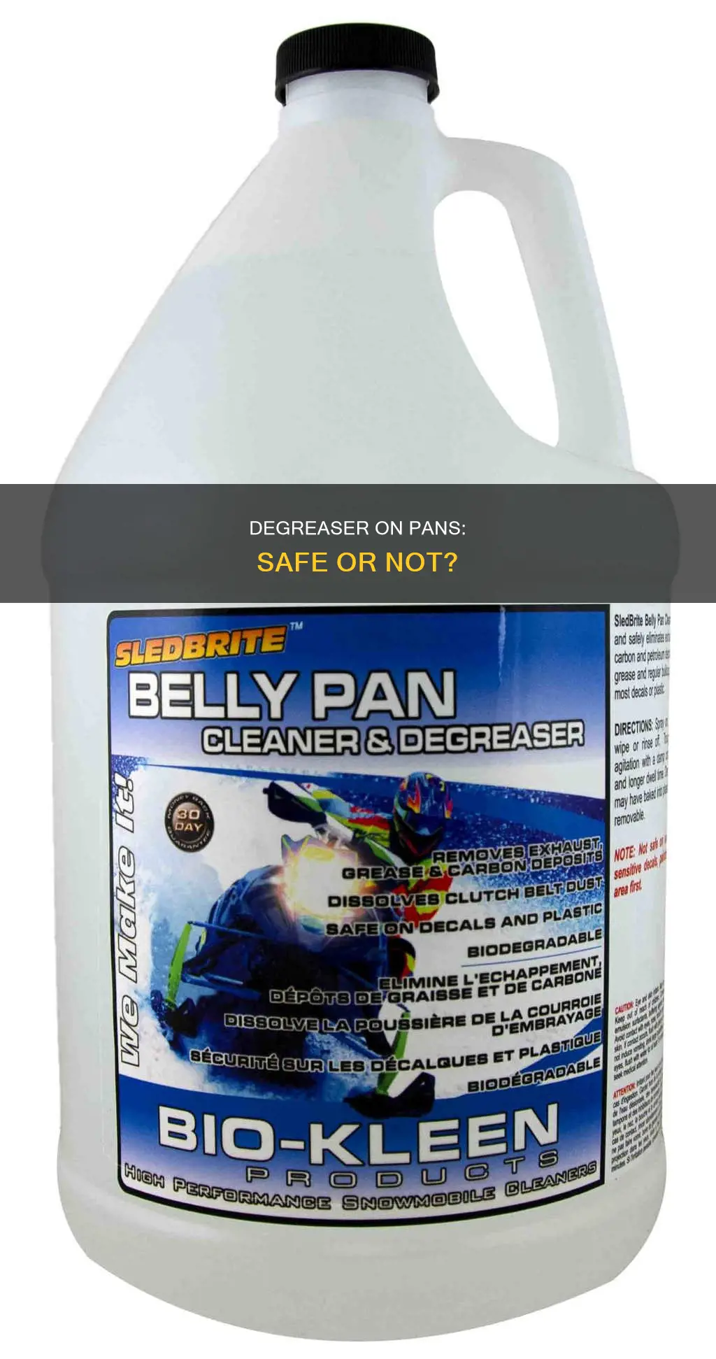 can you use degreaser on pans