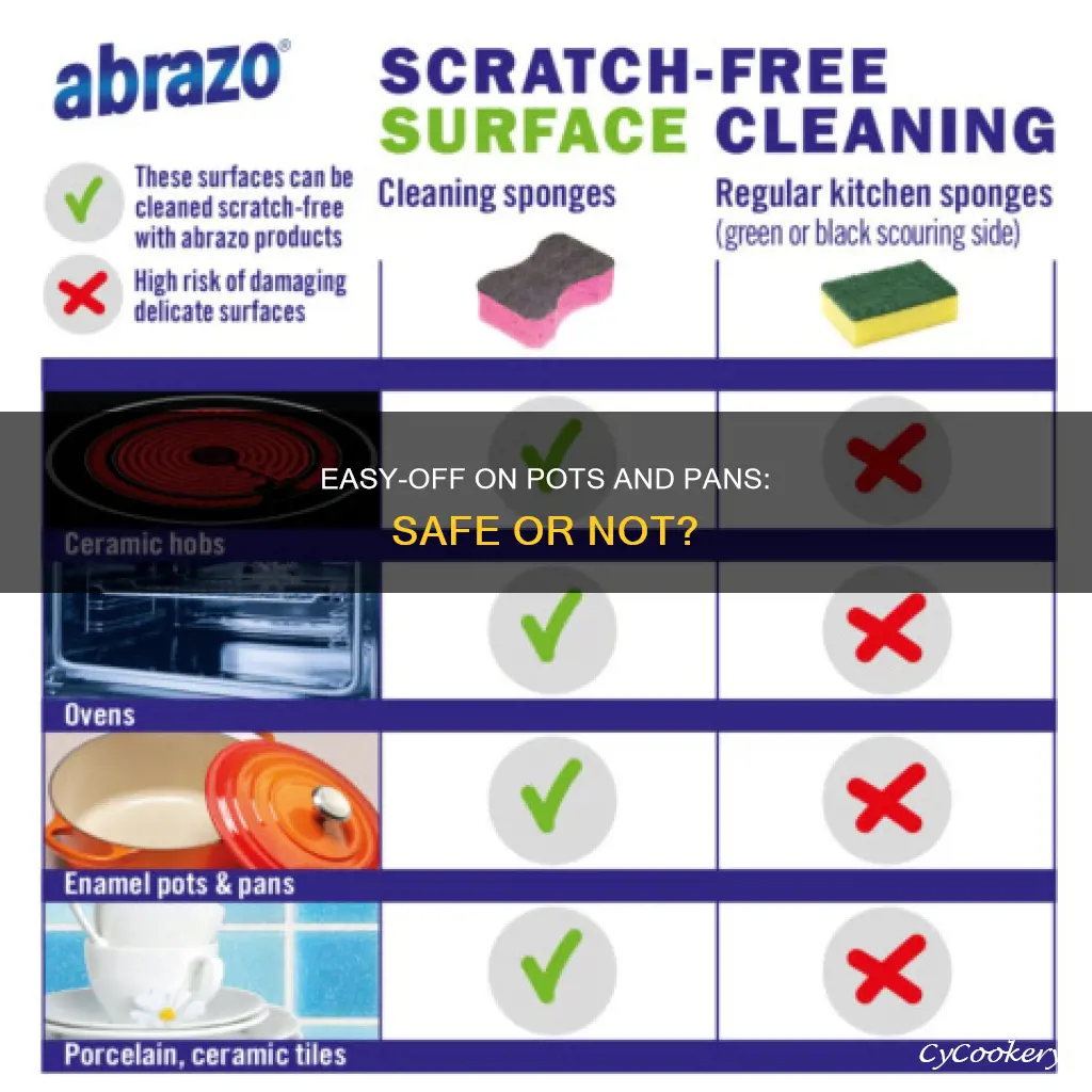 can you use easy off on pots and pans