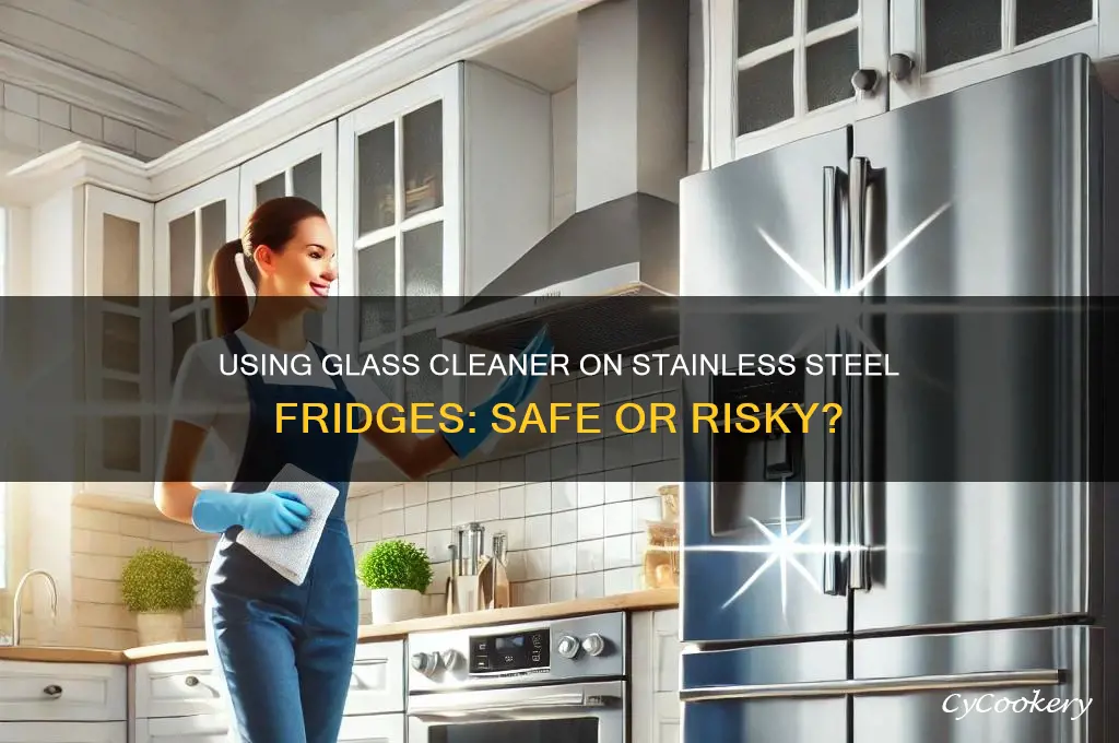 can you use glass cleaner on stainless steel refrigerator