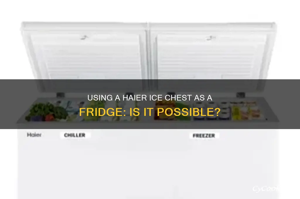 can you use haier ice chest as a refrigerator