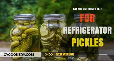 Using Iodized Salt for Refrigerator Pickles: A Safe Choice?