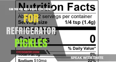 Using Mrs. Wages Xtra Crunch for Refrigerator Pickles: Tips and Tricks
