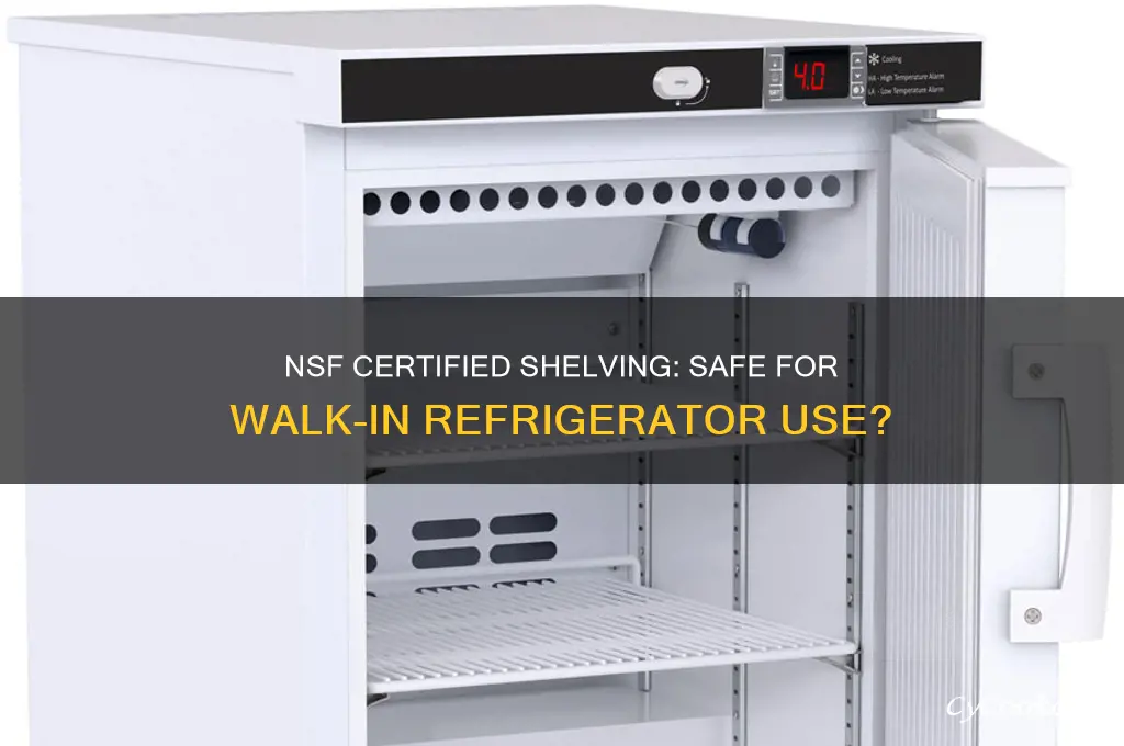 can you use nsf certified shelving in walk in refrigerator