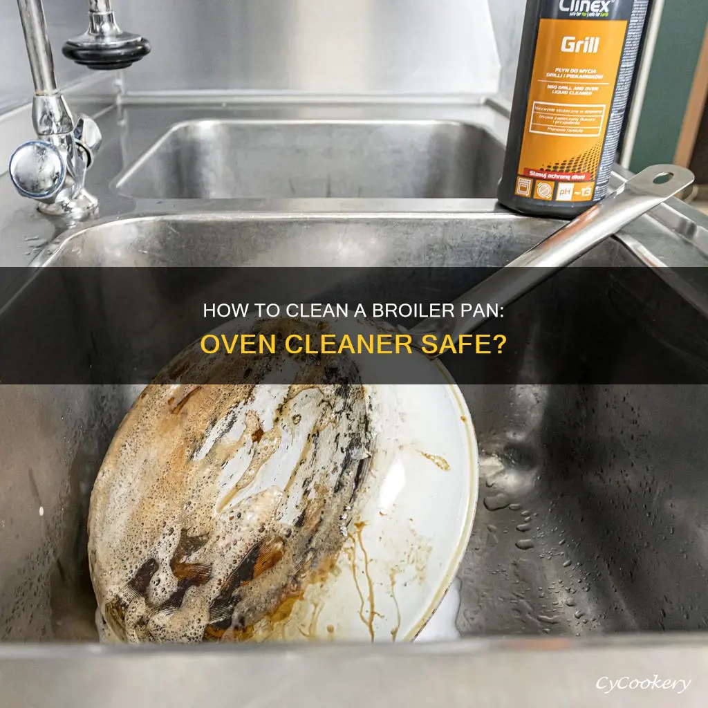 can you use oven cleaner on a broiler pan