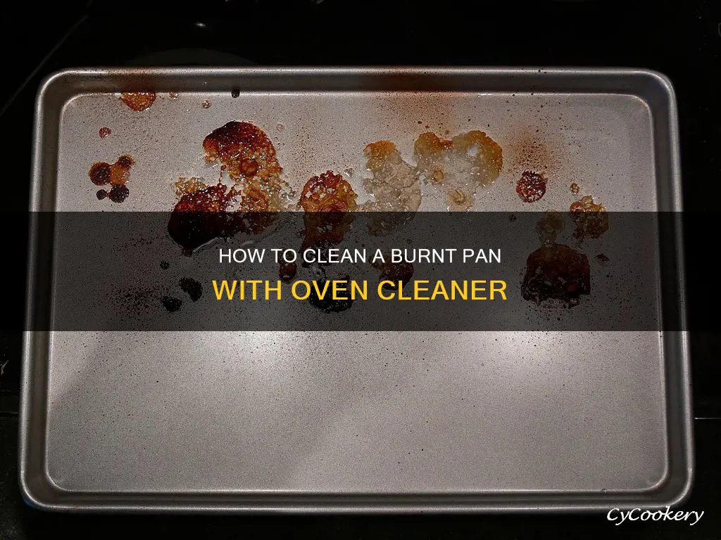 can you use oven cleaner on a burnt pan
