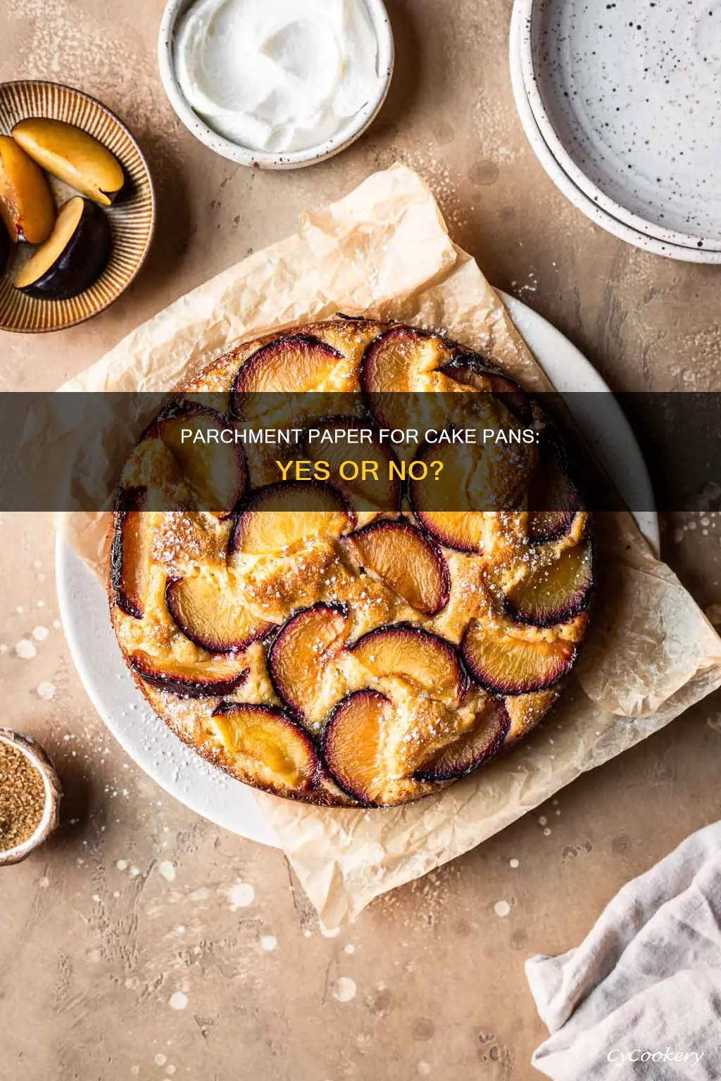 can you use parchment paper 4 cake pans